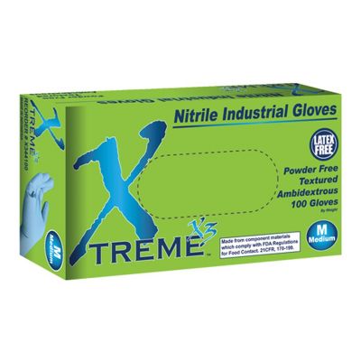M Xtreme X3 Nitrile bleu textur sans poudre