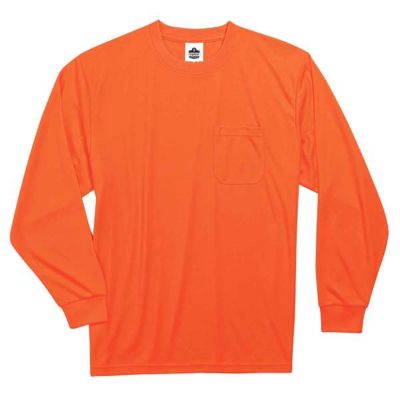 8091 L T-shirt à manches longues orange non certifié