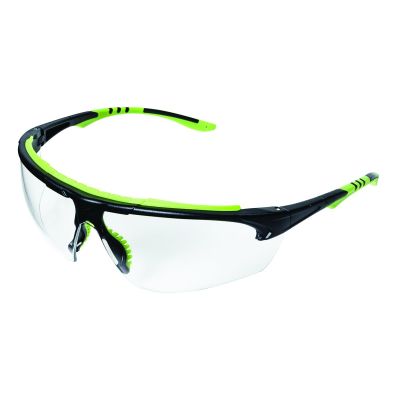 SRWS72000 image(0) - Sellstrom Sellstrom - Safety Glasses - XP410 Series - Clear Lens - Black/Green Frame -  AF/HC