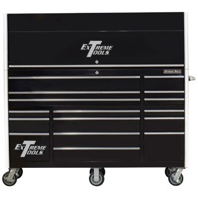 EXTRX7220HRKC image(0) - RX 72" Hutch & 19 Drawer Roller Cabinet Combo, Black