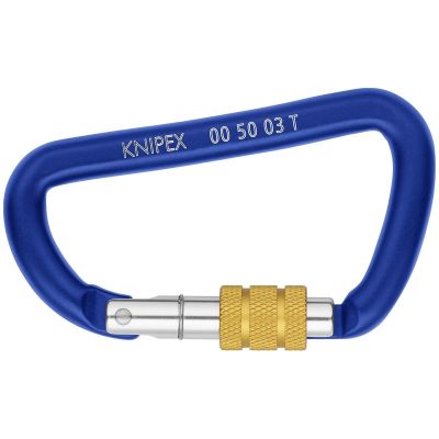 KNP005003TBKA image(0) - KNIPEX Tools Tethered Tool Screw Lock Carabiner