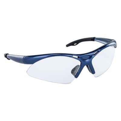 SAS540-0310 image(0) - SAS Safety Diamondback Safe Glasses w/ Blue Frame and Clear Lens in Clamshell