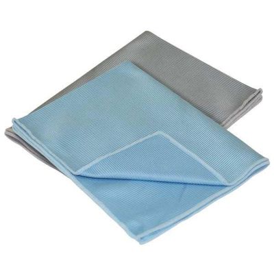 CRD40064 image(0) - Carrand 2-pk of 12" x 16" Glass Cleaning Microfiber Towels