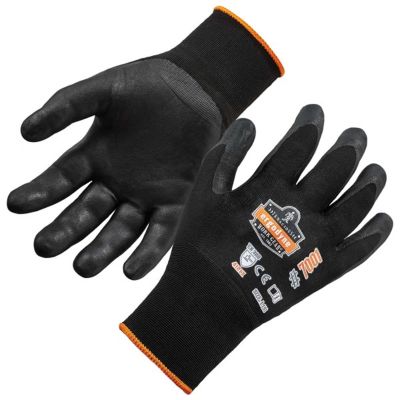 ERG17953 image(0) - Ergodyne 7001 M Black Abrasion Resis Nitrile-Coated Gloves DSX