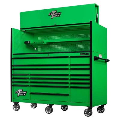 EXTRX7220HRGK image(0) - RX 72" Hutch & 19 Drawer Roller Cabinet Combo, Green