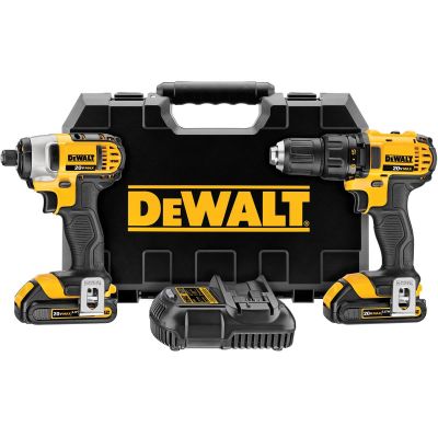 DWTDCK280C2 image(0) - DeWalt 20V Li-Ion Compact Drill and Driver Co
