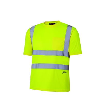 SRWV1054060U-2XL image(0) - Pioneer Pioneer - Birdseye Safety T-Shirt - Hi-Viz Yellow/Green - Size 2XL