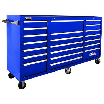 HOMBL04021720 image(0) - Homak Manufacturing 72 in. H2Pro Series 21 Drawer Rolling Cabinet, Blue