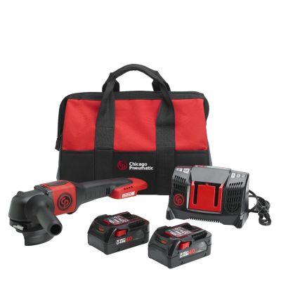 CPT8345K-4AH image(0) - Chicago Pneumatic 4.5" 4.0Ah Cordless Angle Grinder Pack