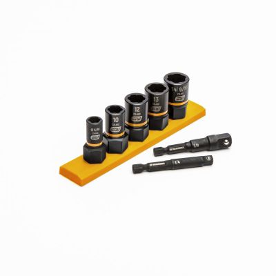 KDT87911 image(0) - GearWrench 7 Pc. 1/4" & 3/8" Drive Metric Bolt Biter™ Impact Extraction Socket Set