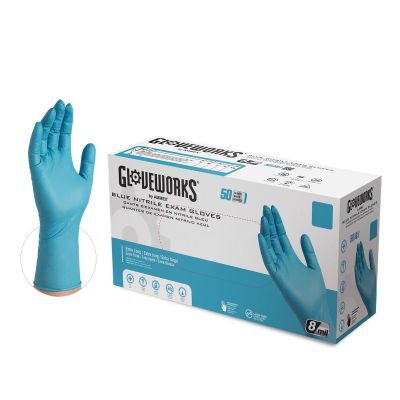 AMXGPNHD68100 image(0) - Ammex Corporation XL GlovePlus HD PF, Textured, Extra Long Nitrile