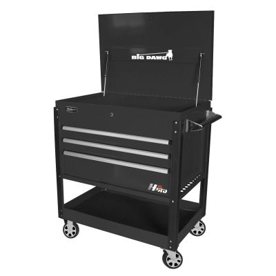 HOMBK06043030 image(0) - Homak Manufacturing 43in 3-Drawer Service Cart - Black