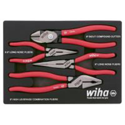 WIH34681 image(0) - Wiha Tools Set Includes - Long Nose 6.3” | BiCut SuperCut 8.0” | High Leverage Combination Pliers 9.0”