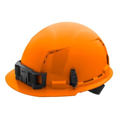 MLW48-73-1212 image(0) - Orange Front Brim Vented Hard Hat w/4pt Ratcheting Suspension - Type 1, Class C