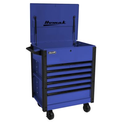 35 in. Pro Series 7-Drawer Service Cart, Blue