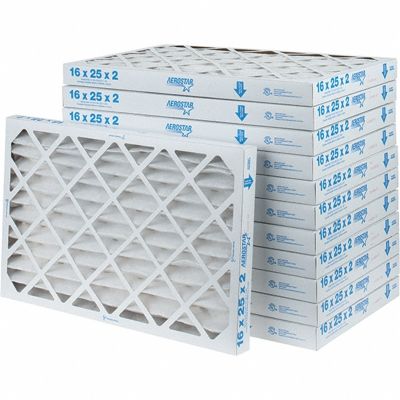 16 x 25 x 2", MERV 8, efficacit� 35", filtre � air pliss� � dos m�tallique - Caisse de 12