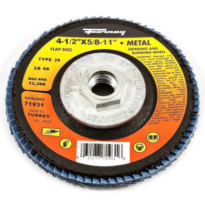 FOR71931 image(0) - Forney Industries Flap Disc, Type 29, 4-1/2 in x 5/8 in-11, ZA60