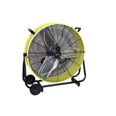 Ventilateur à tambour industriel inclinable à entraînement direct de 24po, jaune scurit