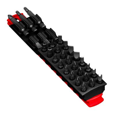 ERN5750 image(0) - Ernst Mfg. 8" 30 Tool Magnetic Bit Buddy - Red/Black