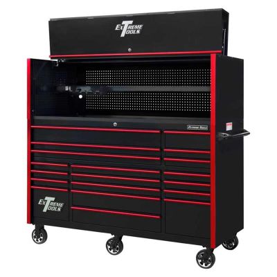 EXTRX7220HRKR image(0) - Extreme Tools RX Series 72" Pro Hutch & 19 Drwr Roller Cab Cmbo