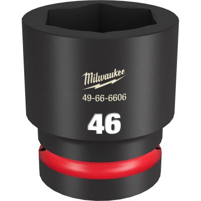 MLW49-66-6606 image(0) - Milwaukee Tool SHOCKWAVE Impact Duty 1"Drive 46MM Standard 6 Point Socket