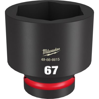 MLW49-66-6615 image(0) - Milwaukee Tool SHOCKWAVE Impact Duty 1"Drive 67MM Standard 6 Point Socket