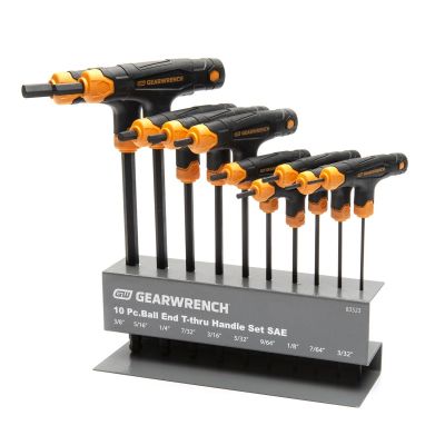 KDT83523 image(0) - GearWrench 10PC SAE T HANDLE BALL END HEX KEY SET