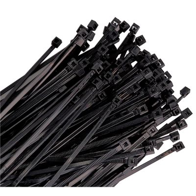 KTI78040 image(0) - K Tool International Cable Zip Tie 4 in. Black 100/Pack 18 lb. Tensile