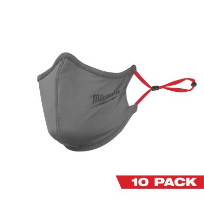 MLW48-73-4232 image(0) - Milwaukee Tool 10PK Gray 2-Layer Face Mask