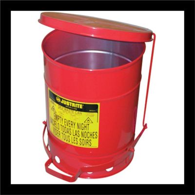 JUS09100 image(0) - Justrite Mfg. Co. 6 GAL OILY WASTE CAN W/LEVER