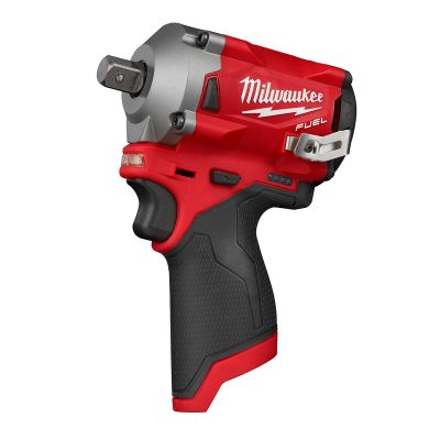 MLW2555P-20 image(0) - Milwaukee Tool M12 FUEL 1/2” Stubby Impact Wrench w/ Pin Detent