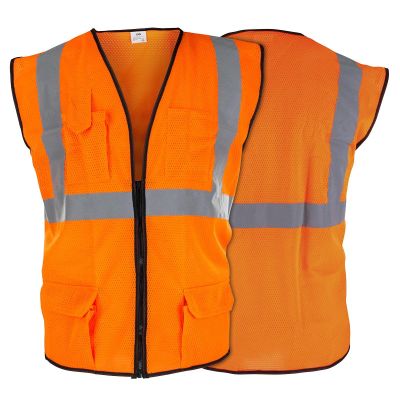 SAS692-2210 image(0) - SAS Safety Class-2 Orange Surveyor's Vest, XL