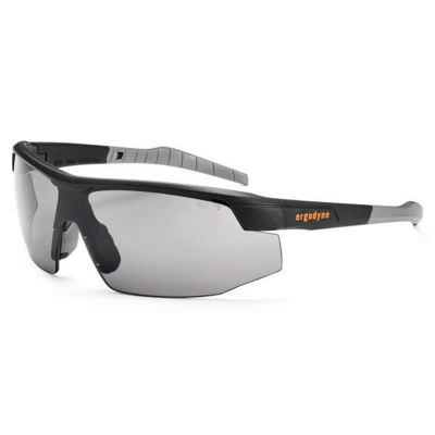 ERG59033 image(0) - Ergodyne SKOLL Anti-Fog Smoke Lens Matte Black Safety Glasses