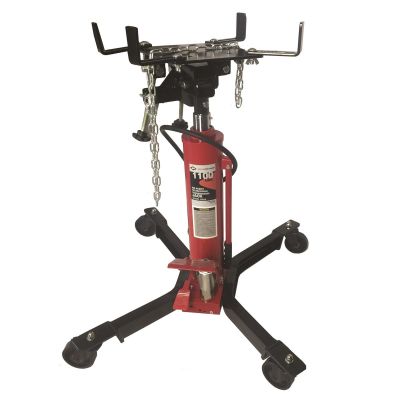 INT3052A image(0) - American Forge & Foundry AFF - Transmission Jack - Hydraulic - Telescopic - Two Stage - 1,100 Lbs. Capacity - 37" Min H to 78" High H - Manual Foot Pedal / Air Assist - Double Pump Quick Lift