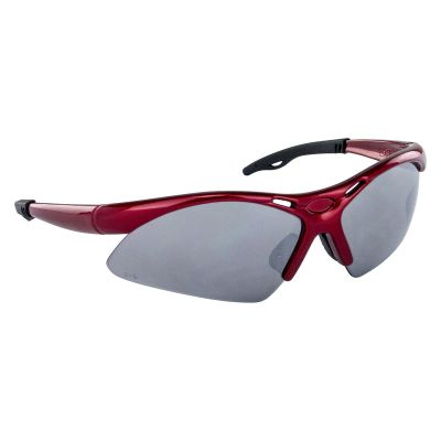 SAS540-0003 image(0) - SAS Safety Diamondback Safe Glasses w/ Red Frame and Smoke Mirror Lens