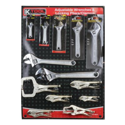 KTI0817 image(0) - K Tool International Adjustable Wrench & Pliers Display