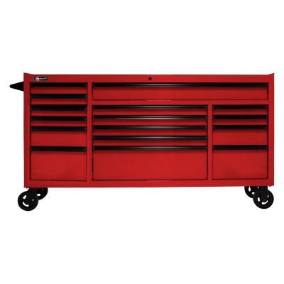 HOMRD04072160 image(0) - 72 in. RS PRO 16-Drawer Roller Cabinet with 24 in. Depth, Red