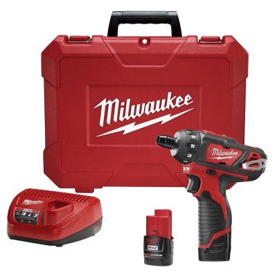 MLW2406-22 image(0) - Milwaukee Tool M12 1/4" HEX SCREWDRIVER 1 BATT KIT