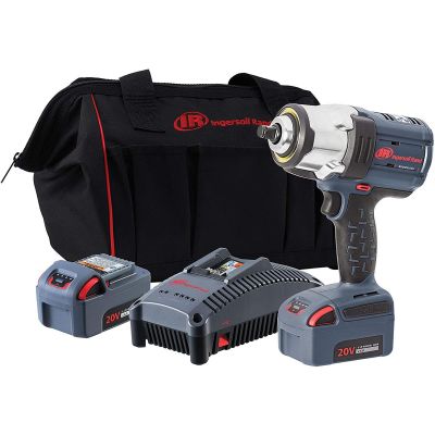 IRTW7152-K22 image(0) - Ingersoll Rand 1/2 Inch 20V Cordless Impact Wrench 2 Battery Kit, 1500 ft-lb Torque, Friction Ring Retainer, Pistol Grip