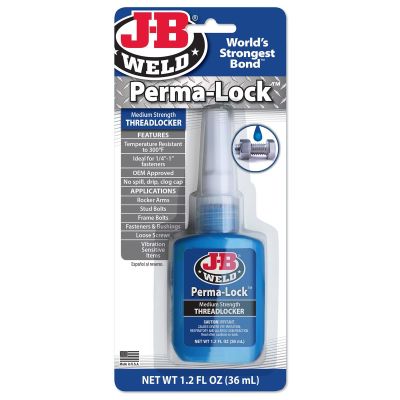 JBW24236 image(0) - J B Weld J-B Weld 24236 Perma-Lock Medium Strength Threadlocker - Blue - 36 ml.