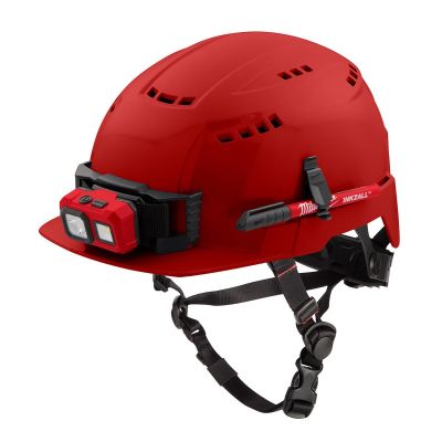 MLW48-73-1328 image(0) - Red Front Brim Vented Safety Helmet - Type 2, Class C