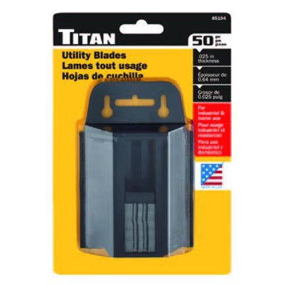 TIT85104 image(0) - Titan 50 Piece Heavy-Duty Utility Knife Blades in Dispenser