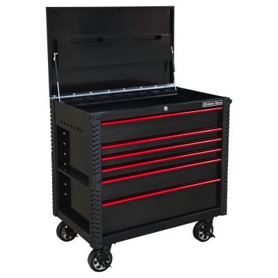 EXTEX4106TCBKRD image(0) - Extreme Tools 41 in. 6-Drawer Tool Cart w/Bumpers, Black w/Red-D