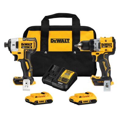 DWTDCK248D2 image(0) - DeWalt DEWALT 20V MAX* XR Cordless 1/2 in. Drill/Driver and 1/4 in. Impact Driver Kit with (2) 2Ah Batteries & Charger