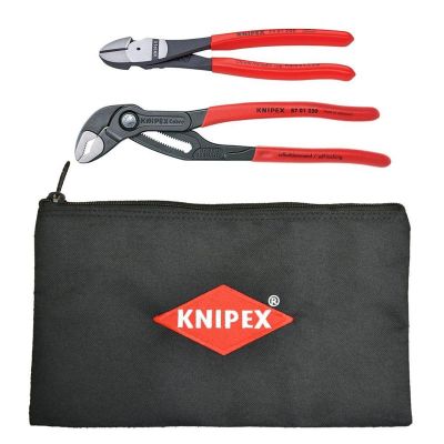 KNP9K0080124US image(0) - KNIPEX 8 Diagonal and 10 Cobra w/ pouch
