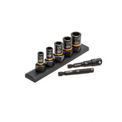 KDT83911 image(0) - GearWrench 7 Pc. 1/4" & 3/8" Drive SAE Bolt Biter™ Impact Extraction Socket Set