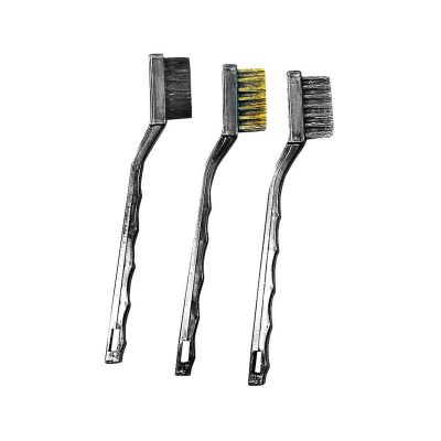 KTI74103 image(0) - K Tool International 3-Piece Mini Brush Set (Brass/Nylon/Steel Brushes)