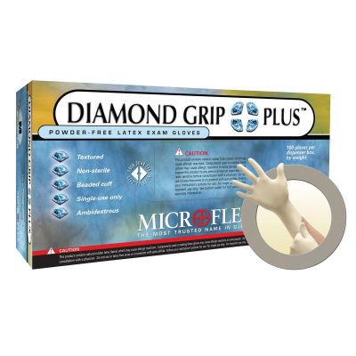 MFXDGP-350-M image(0) - DIAMOND GRIP PLUS LATEX GLOVES M