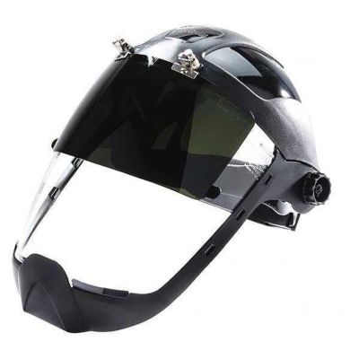 SRWS32261 image(0) - Sellstrom Sellstrom - Face Shield - DP4 Series - 9" x 12.125" x 0.060" Window - Clear AF with Shade 6 IR Flip Visor - Ratcheting Headgear - with Chin Guard