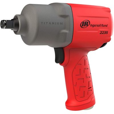 IRT2235TIMAX-R image(0) - 1/2" Air Impact Wrench, 1350 ft-lbs Nut-busting Torque, Maintenance Duty, Pistol Grip, Titanium Hammercase, Red